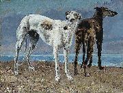 Gustave Courbet The Greyhounds of the Comte de Choiseul oil